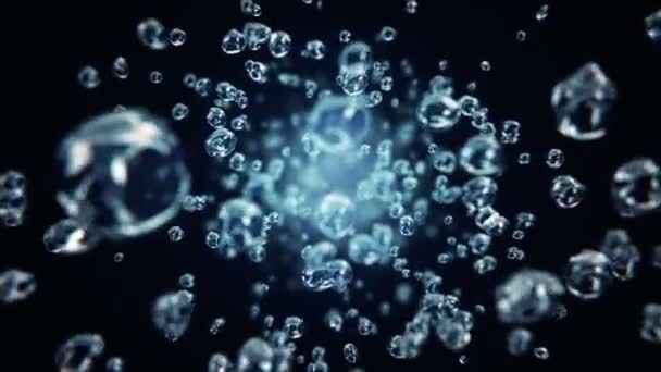 Vízbuborékok hurkolható háttér — Stock videók