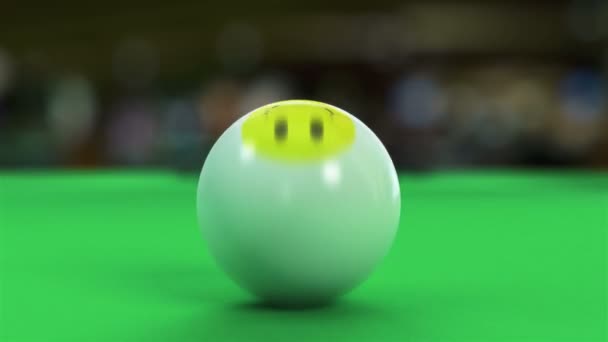 Balls breaking on pool table — Stock Video