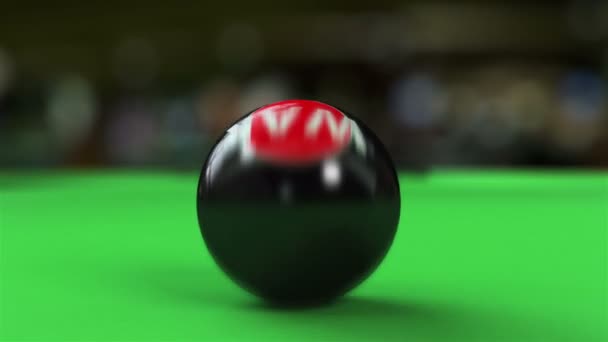 Balls breaking on pool table — Stock Video