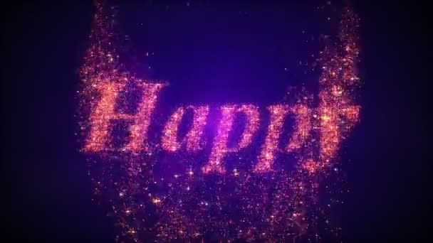 Mutlu yeni yıl 2018 animasyon — Stok video