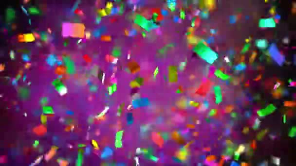 Shot Colourful Confetti — Stock Video