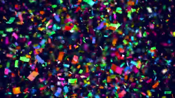 Colourful Confetti Boom — Stock Video