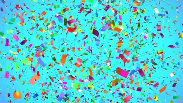 Colourful Confetti Boom — Stock Video