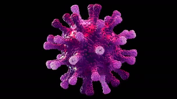 Boucle Coronavirus Covid Avec Clé Chroma Masque Alpha — Video