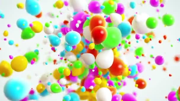 Colorfull Baloons Explosion Fond — Video