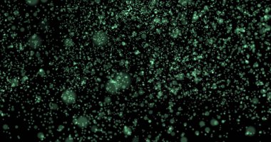 Toz parçacıkları bokeh arka plan ışık yeşil şık parlayan colo