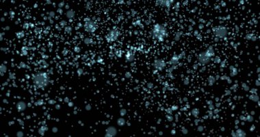 Toz parçacıkları bokeh renkli parlak arka plan mavi şık veya