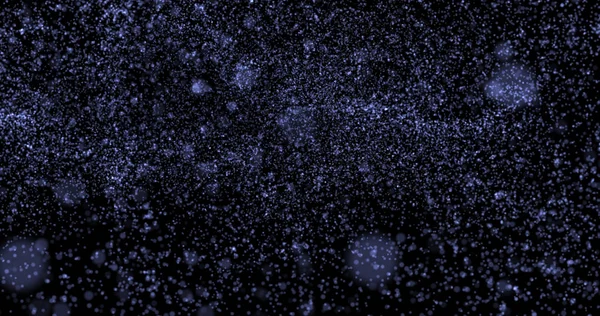 Toz parçacıkları bokeh renkli parlak arka plan mavi şık veya