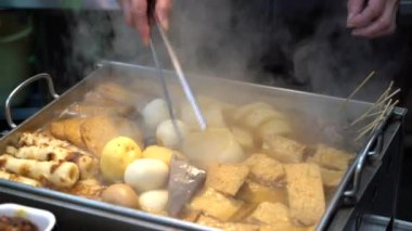 Sokak gıdalar oden maddeler çeşitli. 4k