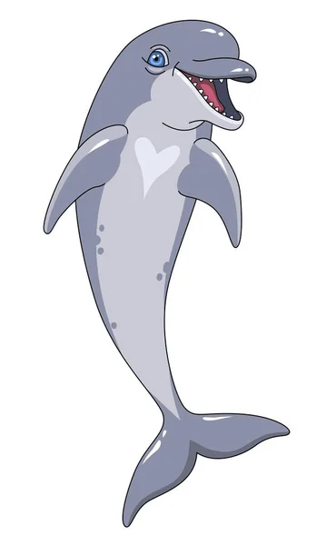 Улыбающийся дельфин — стоковый вектор