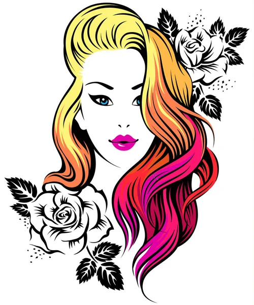 Girl hairstyle — Stock Vector