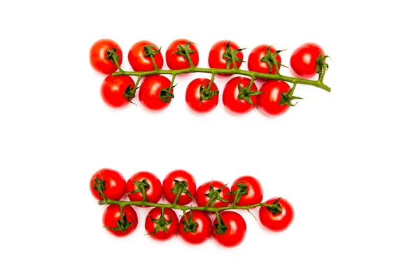Verse Rode Tomaten Geïsoleerd Witte Achtergrond — Stockfoto