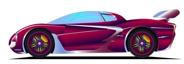 Красочная Векторная Иллюстрация Автомобиля Цветной Значок Автомобиля Баннер Изображение Мобильного — стоковый вектор