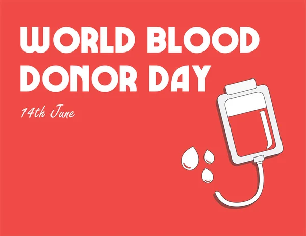 Dia mundial do dador de sangue. Férias internacionais. doar sangue e salvar a vida. A doação dá amor. Ilustrações vetoriais. Contador de gota — Vetor de Stock