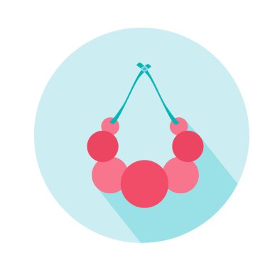 Boncuk kadın vektör simgesi. Güzellik ve ev eşantiyonları.