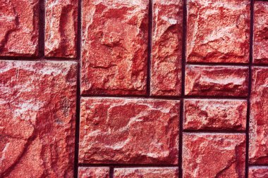 Arka plan tuğla dokusu. Grunge tarzında sert, eski bir duvar. Tasarım ve metin için yüzey. Görüntüyü kapat
