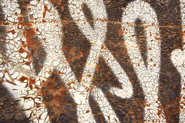 Background rust texture. Hard old painted wall in grunge style. Surface for design and text. Close up view — Stock Photo, Image