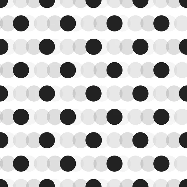 Patrón de círculos negros descoloridos sobre fondo blanco — Vector de stock