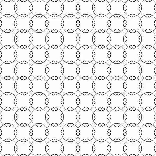 Motif moderne noir ondulé cercles partagés sur fond blanc — Image vectorielle