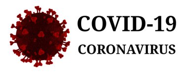 Covid-19 koronavirüs molekülü ile pankart, akut solunum enfeksiyonlarına ve yaygın soğuk algınlığına neden olan bir virüs, SARS-CoV - 2 molekül. 