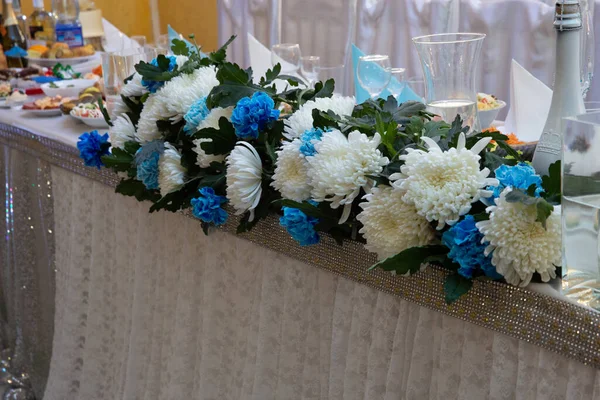 Flores Casamento Mesa — Fotografia de Stock