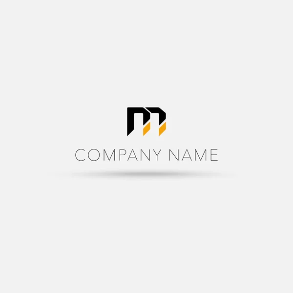 Modern simple logo with letter M vector illustration — Stock Vector