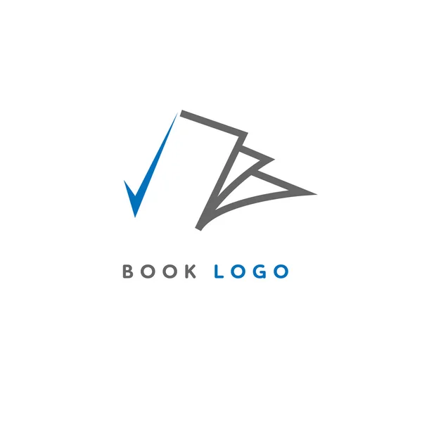 Kreativa enkel bok logotypen vektorillustration — Stock vektor