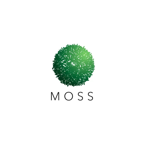 Yaratıcı basit tasarım çiçek moss logo vektör illustraion
