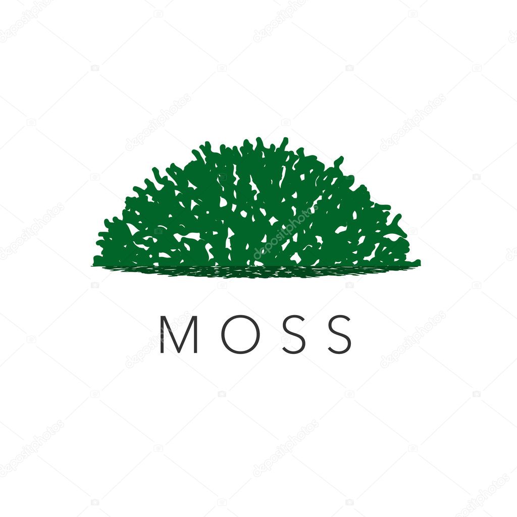 Creative simple design floral moss logo vector illustraion