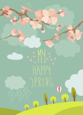 Bahar çiçek açan ağaç