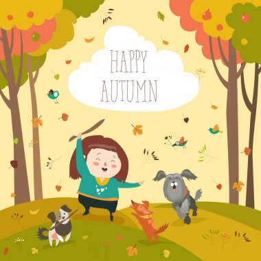 Sevimli kız komik köpek