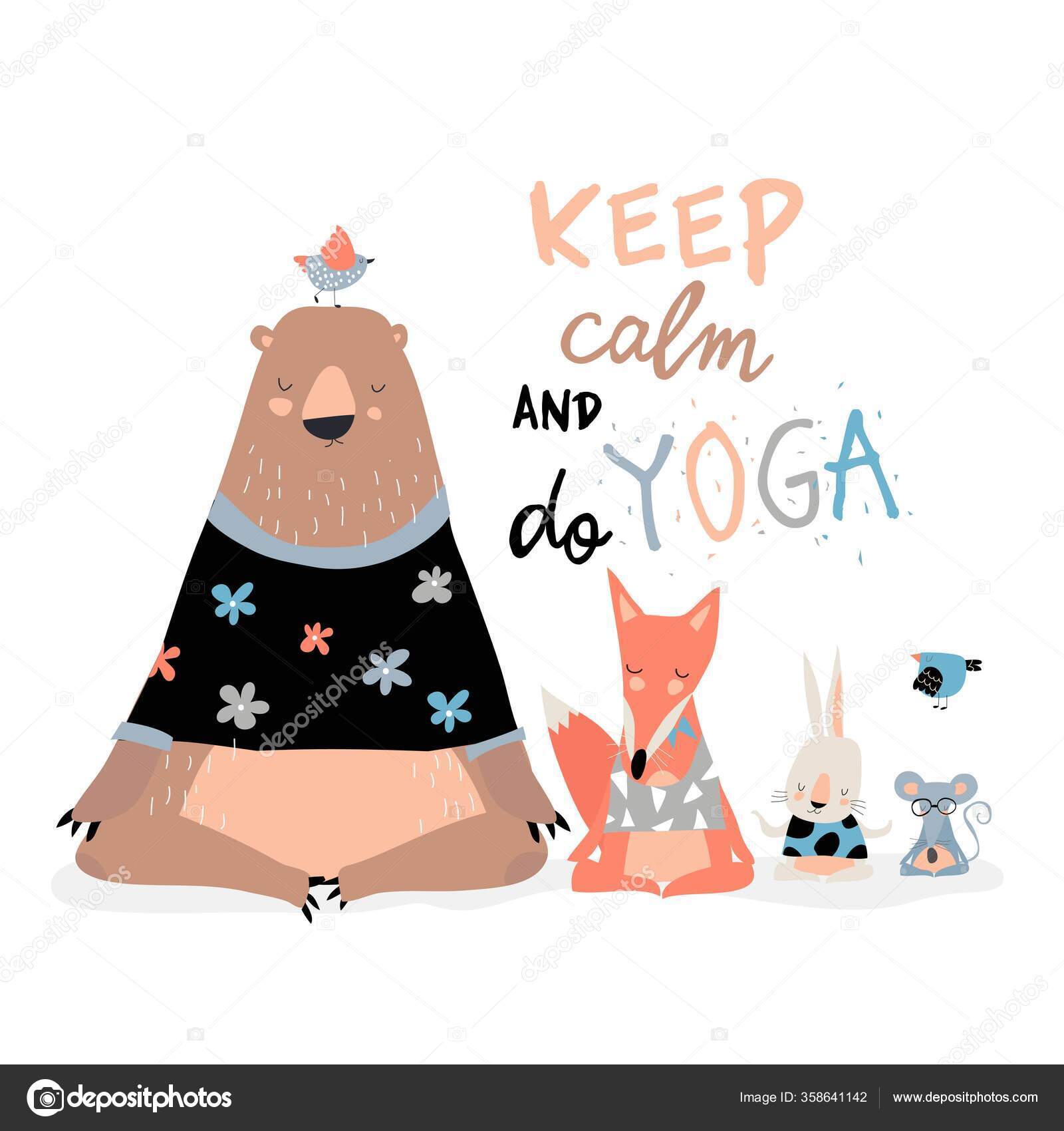 Amazon.com : The Best Card Company - 20 Blank Yoga Animal Cards (4 x 5.12  Inch) - All Occasion Kids Set (10 Designs, 2 Each) - Zoo Yoga  AM6547OCB-B2x10 : Health & Household