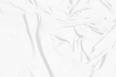 Soyut arka plan izole edildi. Soyut beyaz dalgalar. Perdeden el salla. Beyaz dalga arkaplanı.