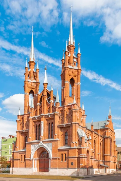 Samara Russie Septembre 2019 Église Sacré Cœur Jésus Église Catholique Images De Stock Libres De Droits