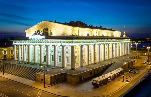 Историческое Здание Фондовой Биржи Санкт Петербурге Россия Белые Ночи — стоковое фото