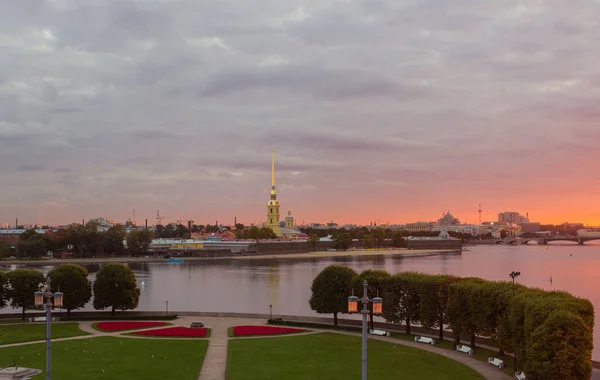 Peter Und Paul Festung Sankt Petersburg Russland Sonnenaufgang — Stockfoto