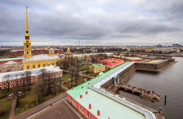 Peter Und Paul Kathedrale Sankt Petersburg Russland Luftaufnahme — Stockfoto