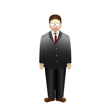 İzole iş adamı illüstrasyon