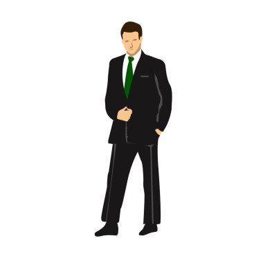 İzole iş adamı illüstrasyon