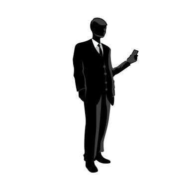 İzole iş adamı illüstrasyon