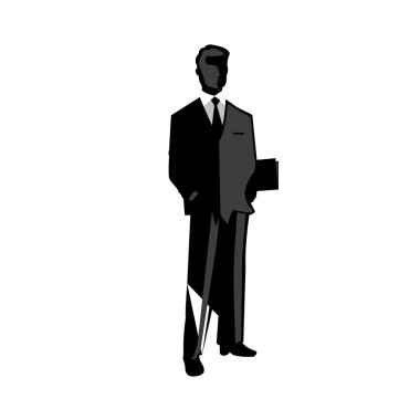 İzole iş adamı illüstrasyon