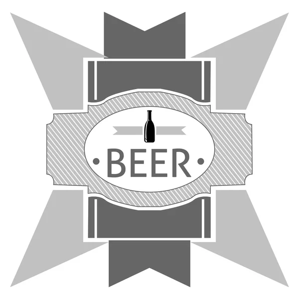 ビールのラベルの図 — ストックベクタ