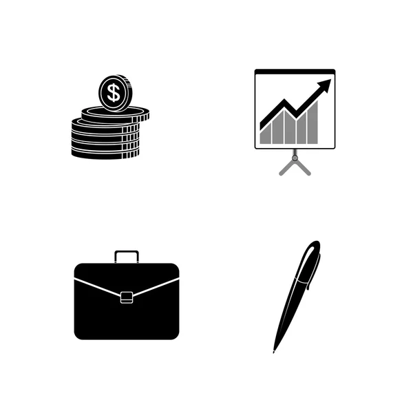 Isolés icônes d'affaires — Image vectorielle