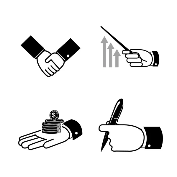 Isolés icônes d'affaires — Image vectorielle