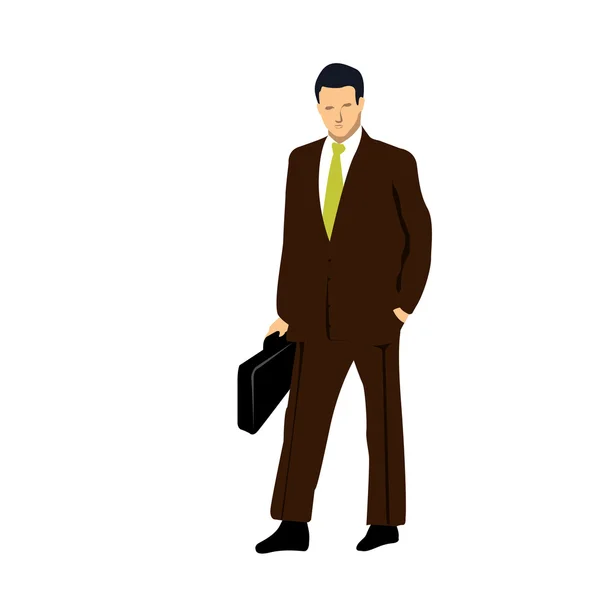 Illustration d'homme d'affaires isolé — Image vectorielle