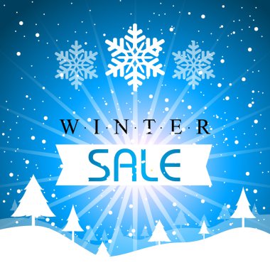 Kış satış illüstrasyon
