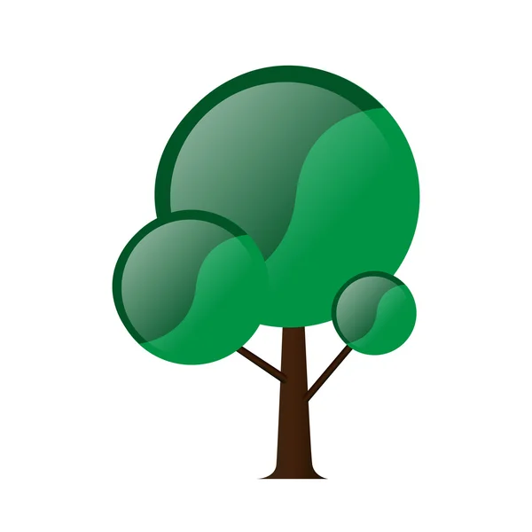 Isolierter abstrakter Baum — Stockvektor