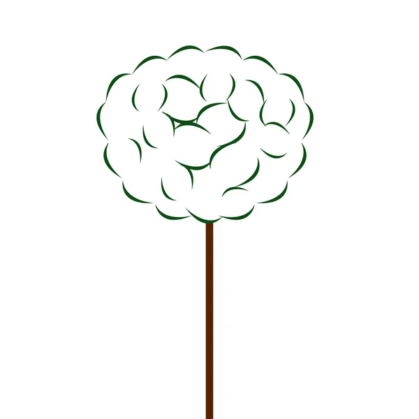 Изолированное абстрактное дерево — стоковый вектор