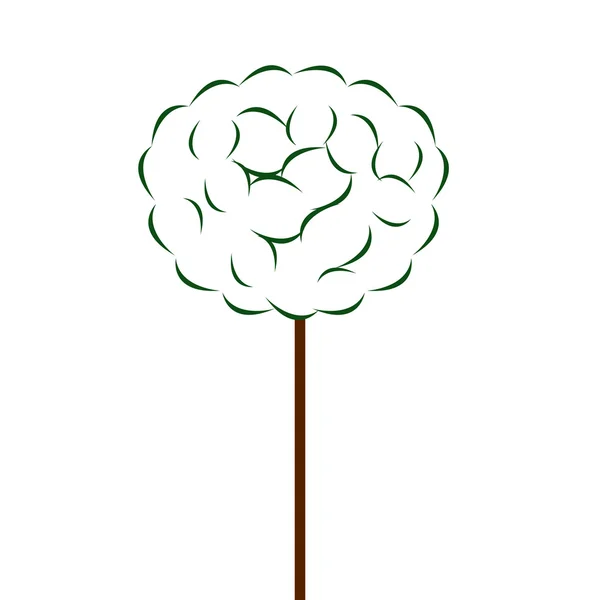 Árbol abstracto aislado — Vector de stock