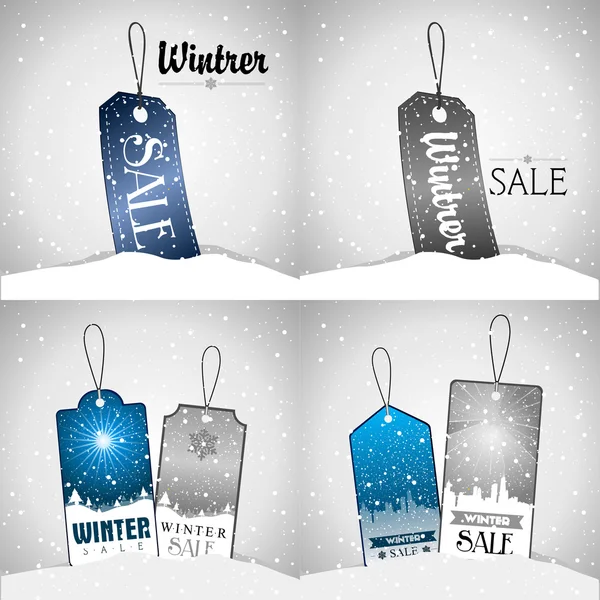 Winter sale illustration — Stock Vector